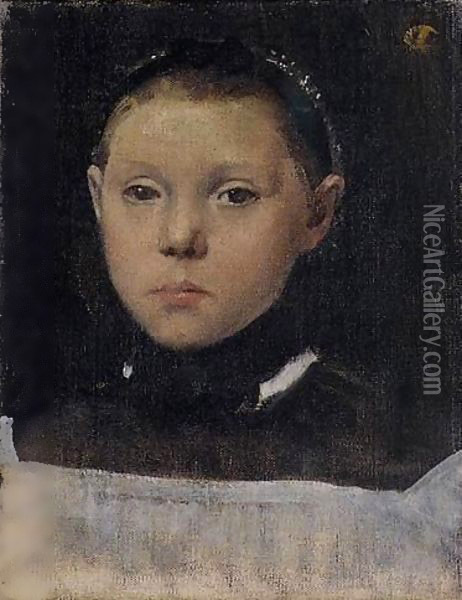 Portrait De Giulia Bellelli (Mme Mauri) Oil Painting - Edgar Degas