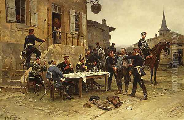 The Spy 1880 Oil Painting - Alphonse Marie de Neuville