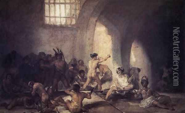 The Madhouse 2 Oil Painting - Francisco De Goya y Lucientes