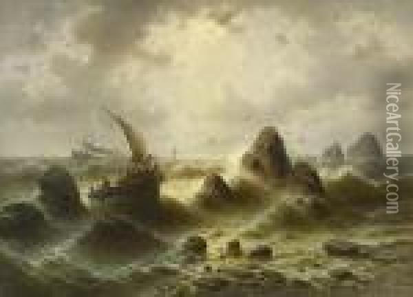 Fischerboot In Schwerer
 See Oil Painting - Albert Rieger