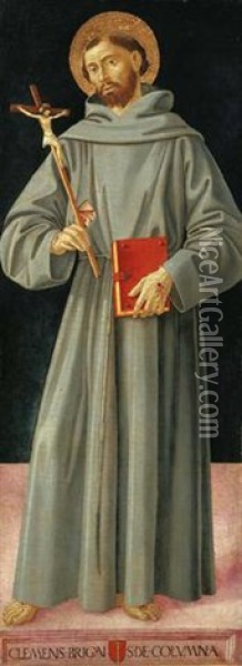 Saint Francis Of Assisi Oil Painting - Romano Antoniazzo