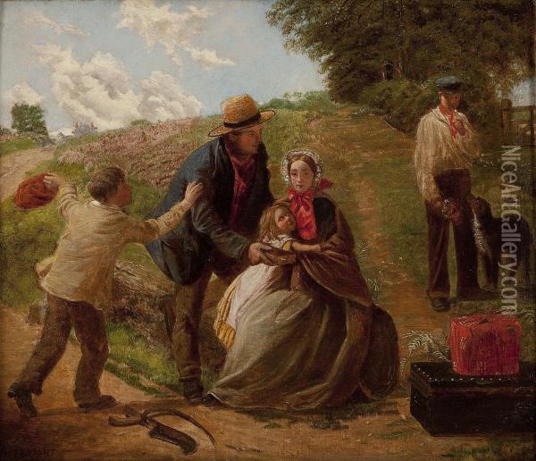 Leaving Home Oil Painting - Henry Charles Bryant