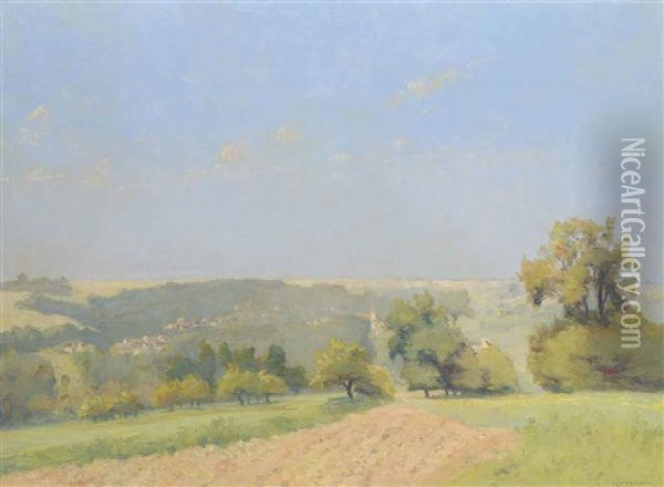 Dans La Vallee A Nesles Oil Painting - Fernand (Just) Quignon