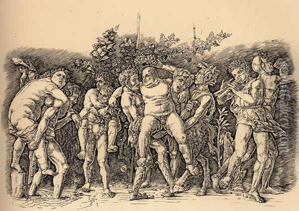 Bacchanal With Silenus Oil Painting - Andrea Mantegna