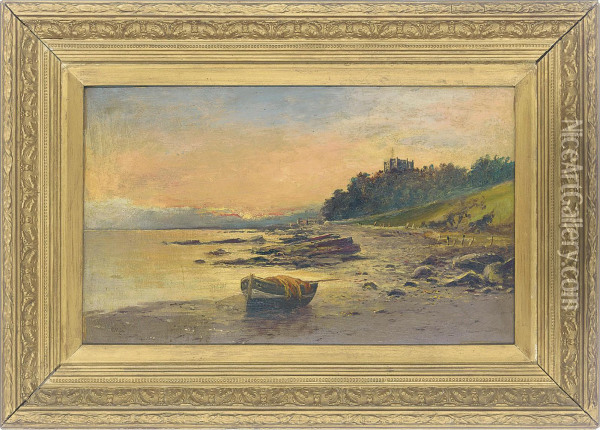 Fife Coast, With Wemyss Castle Beyond Oil Painting - William H. Donaldson