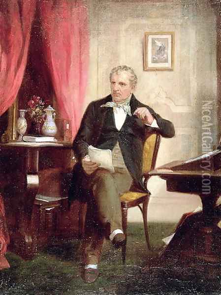 James Fenimore Cooper (1789-1851) Oil Painting - Alonzo Chappel
