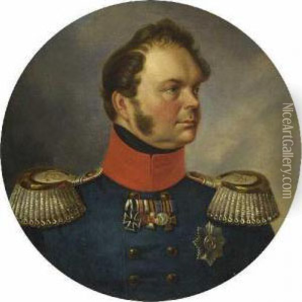 Konig Friedrich Wilhelm Iv. Von Preusen Oil Painting - Franz Krutger