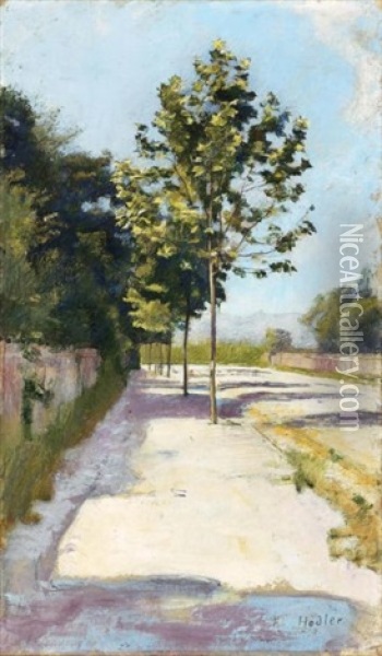 Strasse Von St. Georges (street In St. Georges) Oil Painting - Ferdinand Hodler