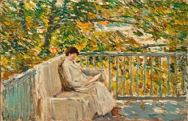 The Balcony Oil Painting - Childe Hassam