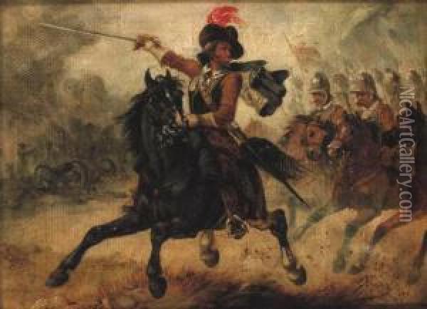 The Charge; And The Recall Oil Painting - Richard Beavis
