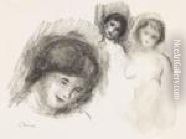 La Pierre Au Trois Croquis. Oil Painting - Pierre Auguste Renoir