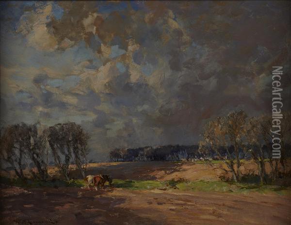 Autumn Ploughing Oil Painting - William Bradley Lamond