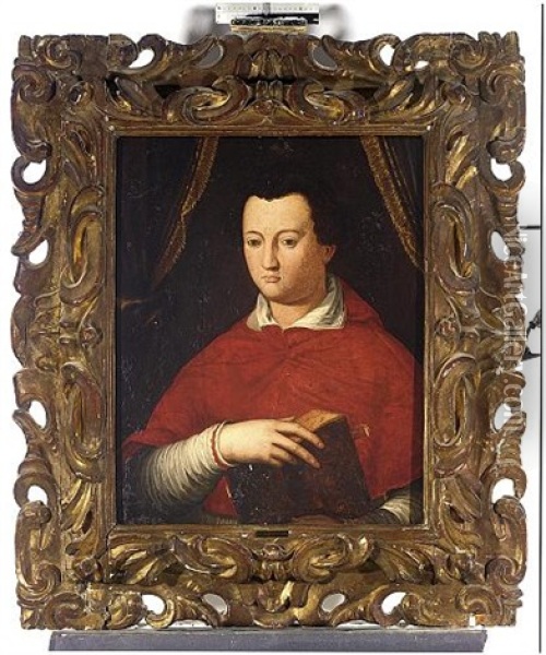 A Portrait Of Cardinal Giovanni Di Cosimo I De Medici Oil Painting -  Bronzino