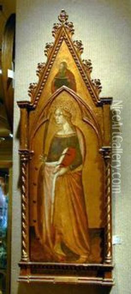 Saint Catherine Of Alexandria Oil Painting - Niccolo Di Ser Sozzo