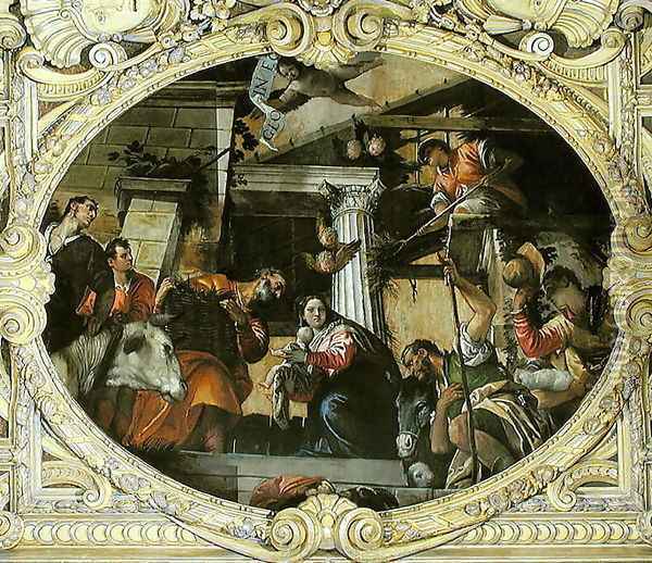 Adoration of the Shepherds Oil Painting - Paolo Veronese (Caliari)