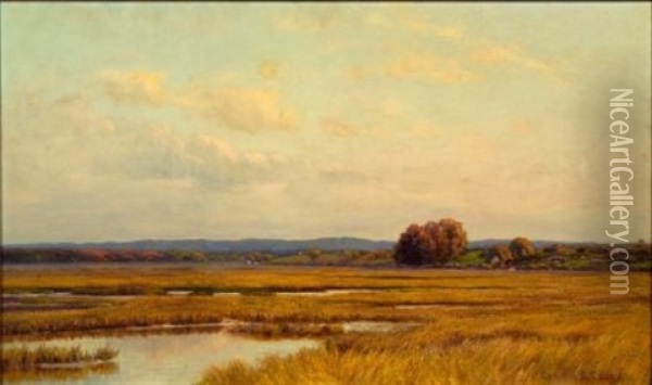 Autumn Marshes Oil Painting - Edmund Elisha Case