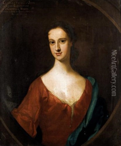 Portrait Of Elizabeth, Daughter Of John, 8th Lord Of Elphinstone Oil Painting - William Aikman