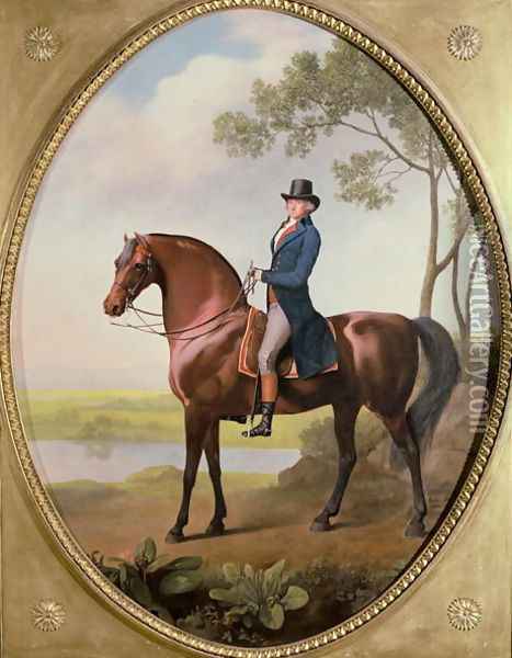 Warren Hastings on his Arabian Horse Oil Painting - George Stubbs