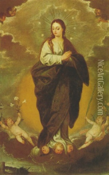 Inmaculada Oil Painting - Alonso Cano