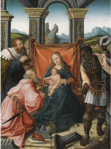 The Adoration Of The Magi Oil Painting - Barend Van Orley