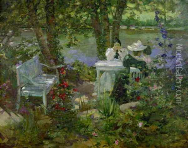 A Garden In France Oil Painting - John Lavery
