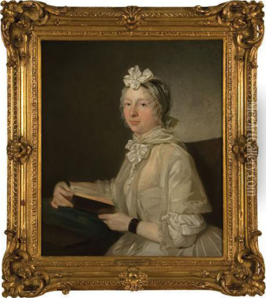 Portrait Of A Lady Said To Be Mrs. Garrick Oil Painting - Johann Zoffany