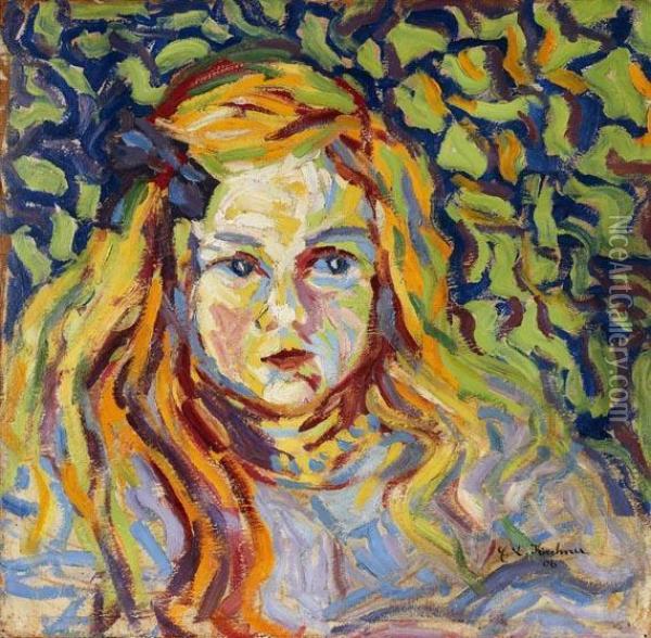 Kinderkopfchen Oil Painting - Ernst Ludwig Kirchner