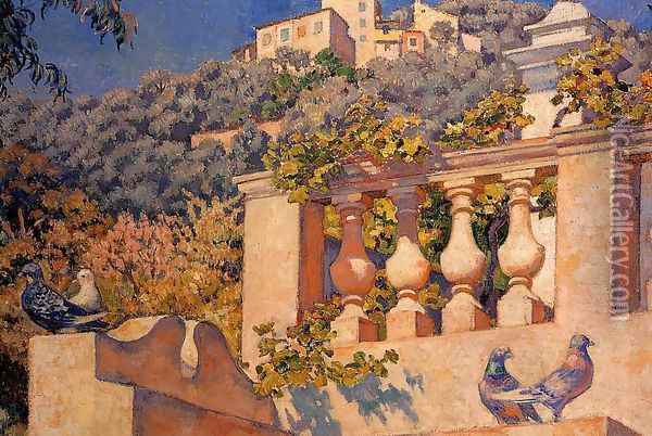 The Balustrade Oil Painting - Theo van Rysselberghe