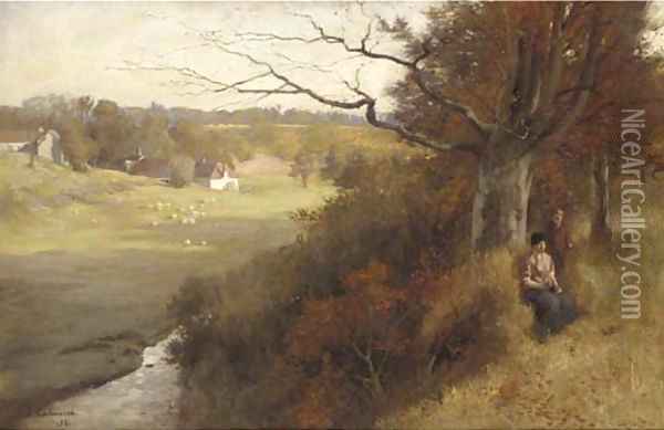 Crammond, near Edinburgh Oil Painting - James Cadenhead