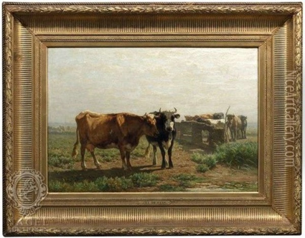 Kuhherde Auf Einer Sommerlichen Weide Oil Painting - Johannes Hubertus Leonardus de Haas