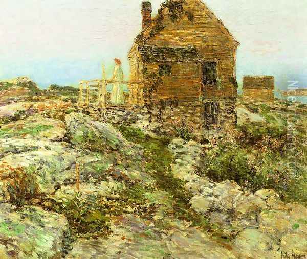 The Norwegian Cottage Oil Painting - Frederick Childe Hassam