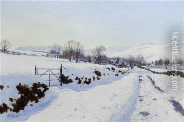 Winter Time Oil Painting - John Howard Lyon