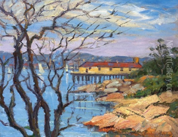 The Pier Oil Painting - Pauline Palmer