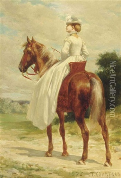 A Morning Ride Oil Painting - Theobald Chartran