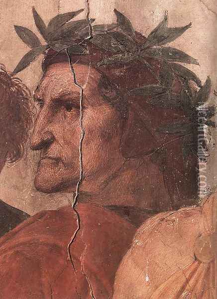 Disputation of the Holy Sacrament (La Disputa) [detail: 1] Oil Painting - Raphael
