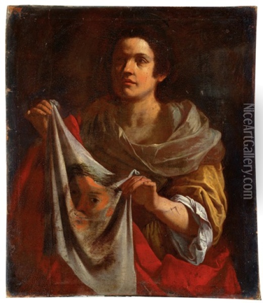 Saint Veronica Oil Painting - Paolo Domenico Finoglia