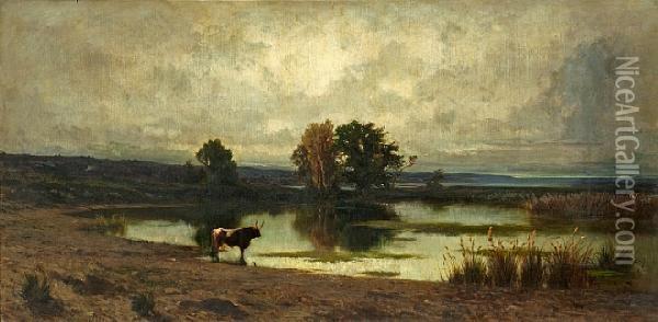 The Roman Campagna Oil Painting - Achille Vertunni