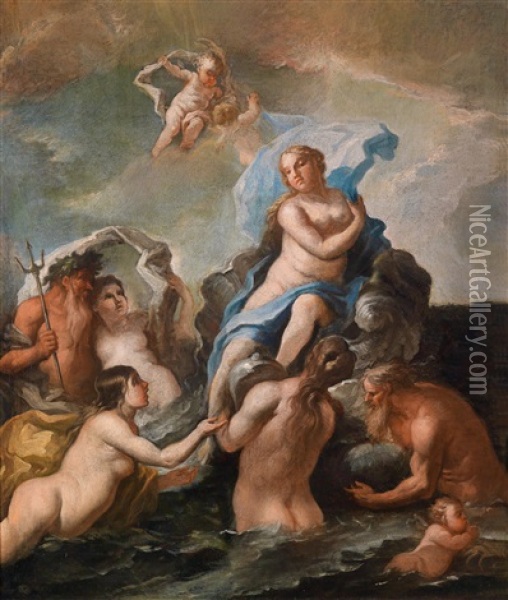 Der Triumph Der Galatea Oil Painting - Paolo de Matteis