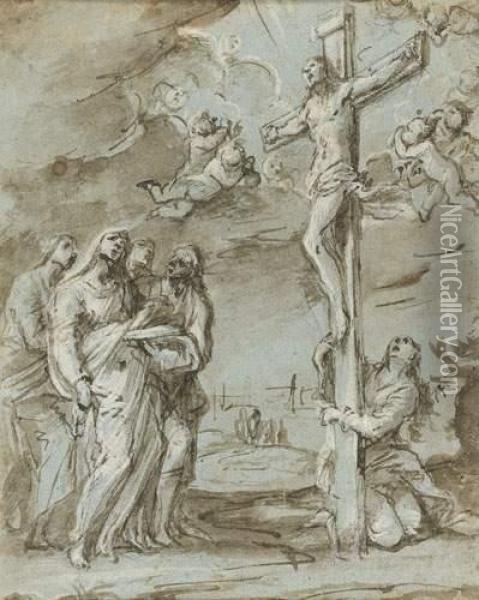 La Crucifixion Oil Painting - Sigismondo Caula