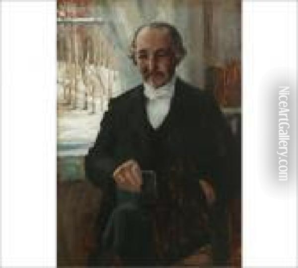 Zacharias Topelius Oil Painting - Albert Edelfelt