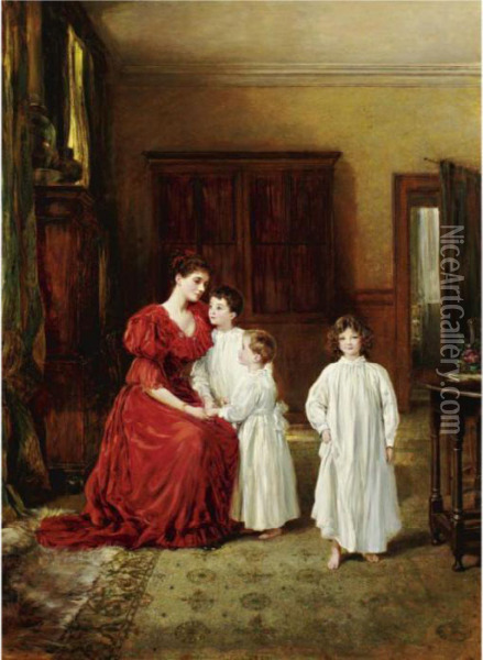 The Letherbridge Family Oil Painting - Heywood Hardy