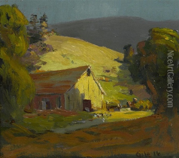 Barn In The Hills (double-sided) Oil Painting - Selden Connor Gile