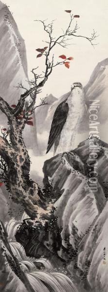 Eaglet Oil Painting - Qi Kun