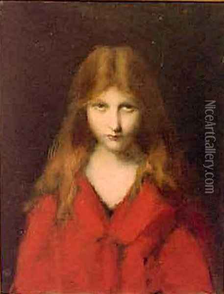 Mademoiselle Dodey Oil Painting - Jean-Jacques Henner