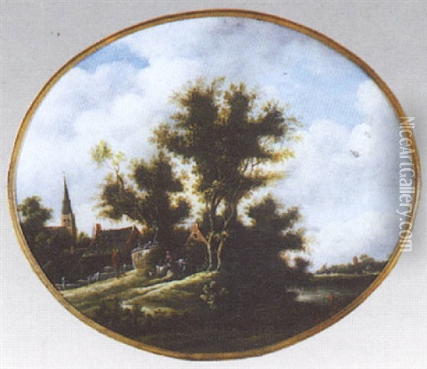Paysan Au Puits Oil Painting - Willem van Drielenburch