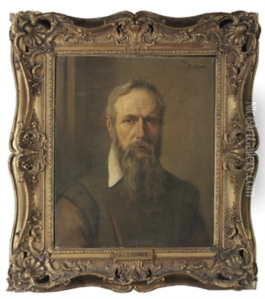 Self-portrait, In A Brown Doublet Oil Painting - Paul Jourdy