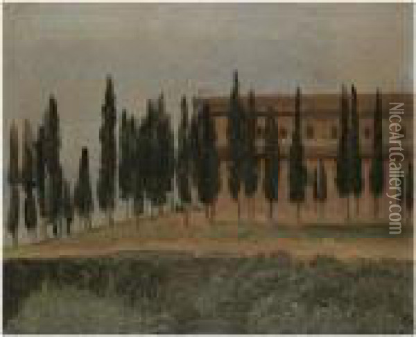 Kloster Monte Oliveto Bei Florenz Oil Painting - Carl Gustav Carus