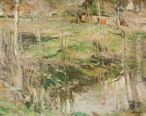 Spring Landscape Oil Painting - George Oberteuffer