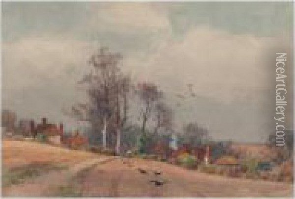 Early Spring In Surrey Oil Painting - Wilfred Williams Ball