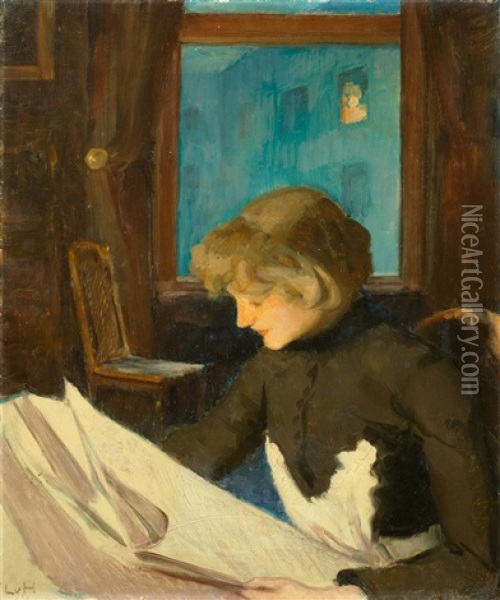 Cornelie, Die Schwester Des Kunstlers Oil Painting - Ludwig Von Hofmann